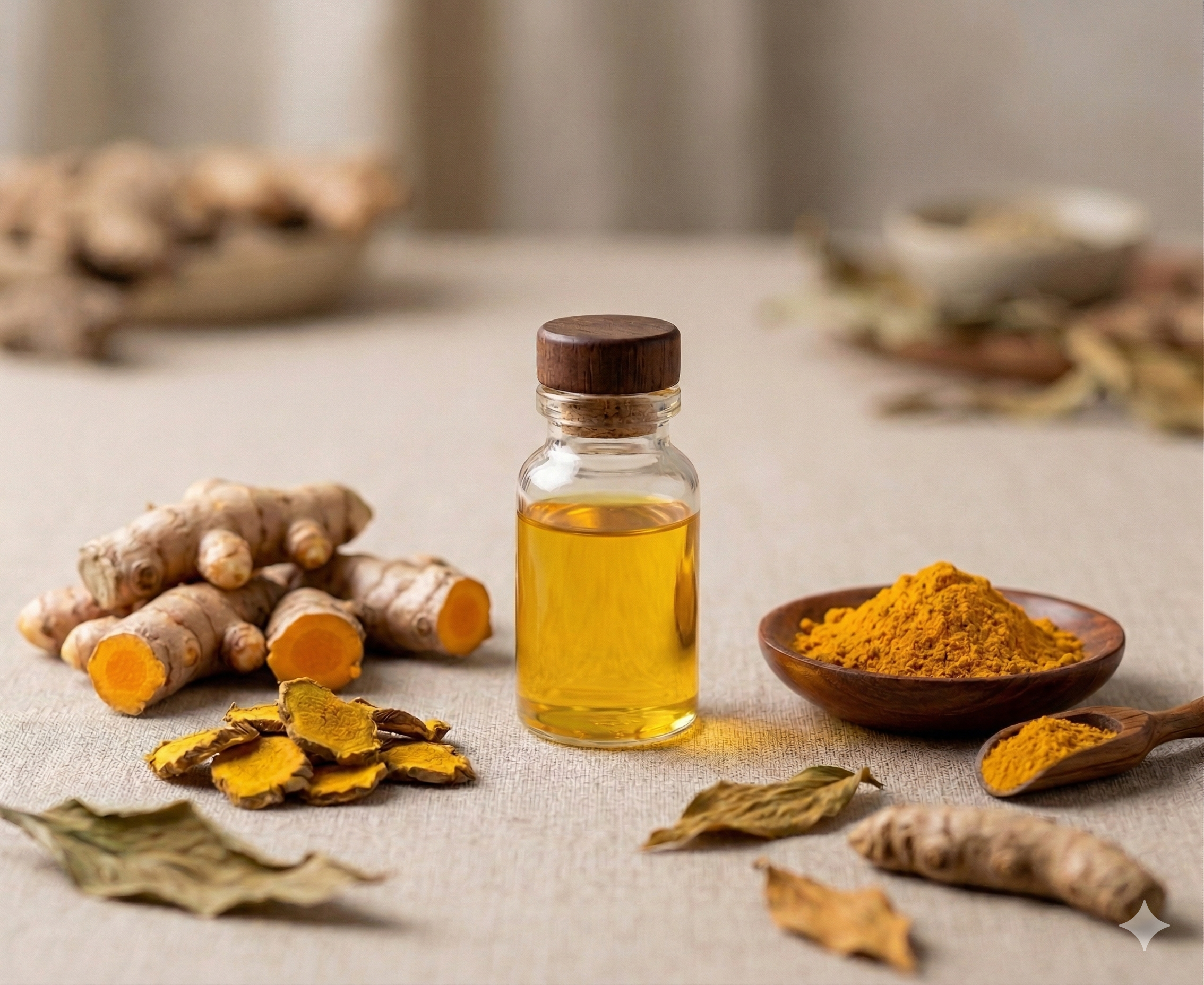 Sun-dried Kasthuri Turmeric root for skin brightening and anti-inflammatory benefits