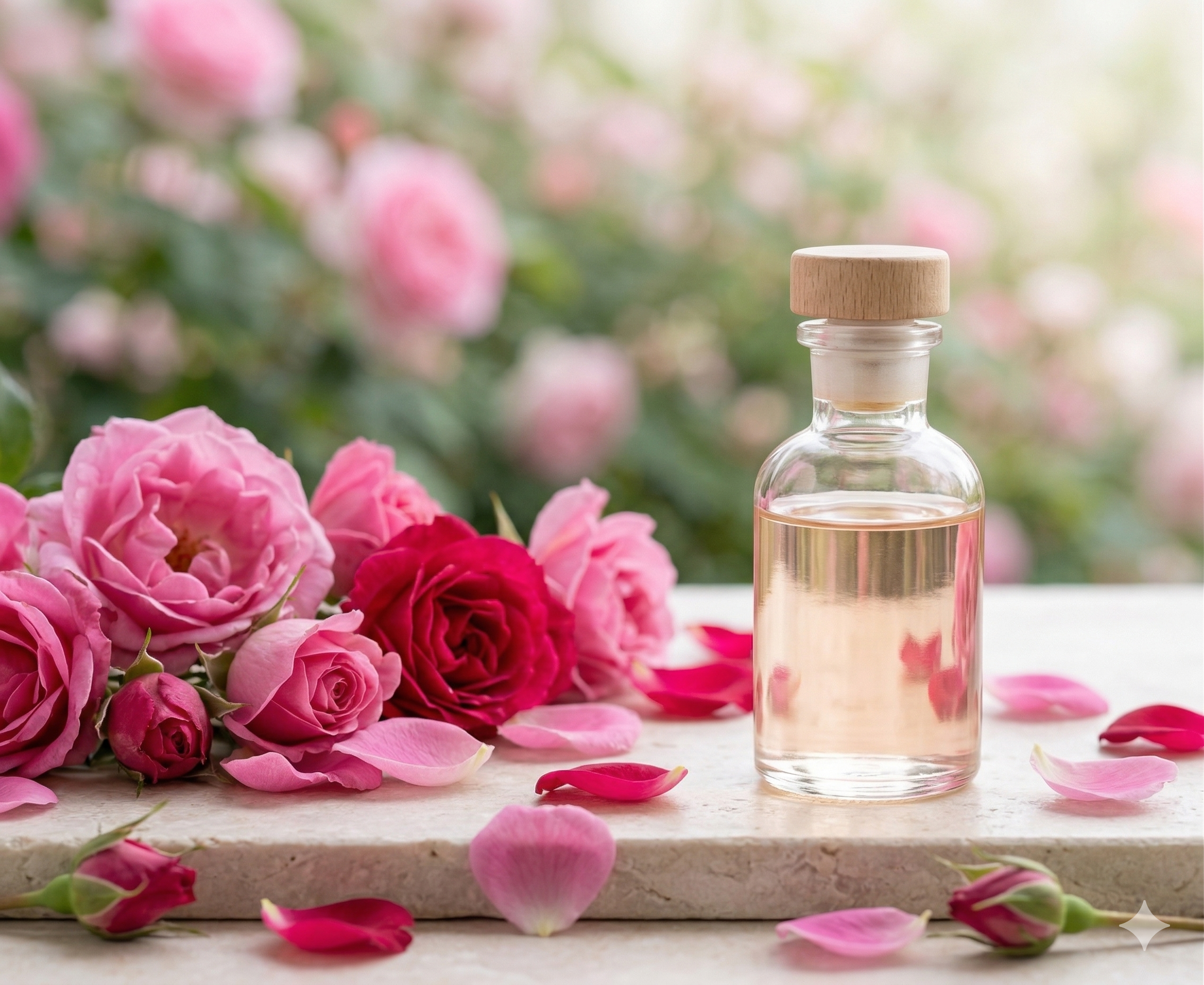 Damask Rose Essential Oil for emotional balance and skin toning